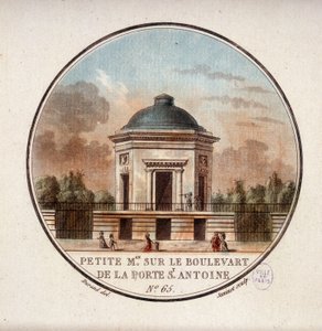 Kleines Haus am Boulevard der Porte Saint Antoine. In malerische Ansichten der Hauptgebäude von Paris von Sergeant