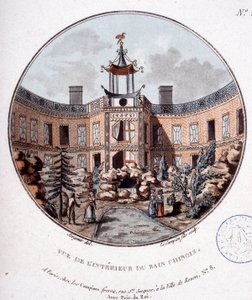 Ansicht des Inneren des chinesischen Bades, Paris. In malerischen Ansichten der Hauptgebäude von Paris von Sergeant