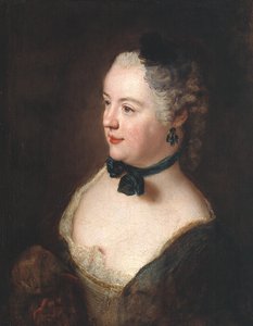 Porträt einer jungen Frau von Antoine Pesne
