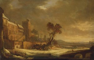 Der Monat Januar, Schneeeffekt, 1699 von Antoine Pierre the Younger Patel