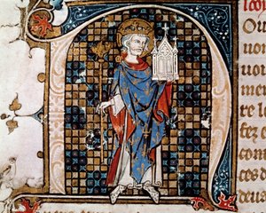 Ganzkörperporträt von Saint Louis (oder Louis IX) von Antoine Verard