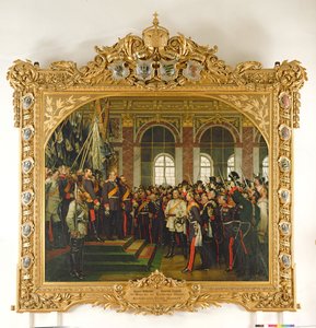 Die Proklamation Wilhelms als Kaiser des neuen Deutschen Reiches, im Spiegelsaal von Versailles am 18. Januar 1871, gemalt 1885 von Anton Alexander von Werner