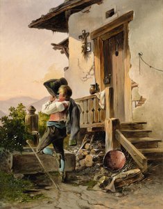 Rast und Erfrischung am Brunnen von Anton Altmann