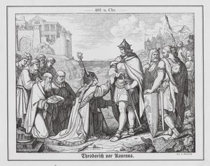 Theoderich der Große vor Ravenna, 493 (Gravur)