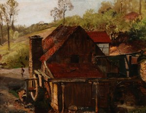 Hinter einer Wassermühle