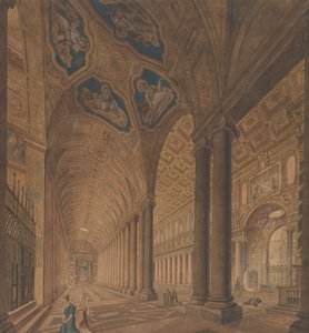 Innenansicht der Basilika Santa Maria Maggiore, Rom, 1833