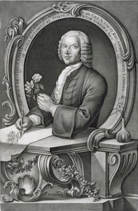 Porträt von Georg Dionysius Ehret (1710-70), graviert von Johann Jakob Haid (1704-67) von Anton Heckel