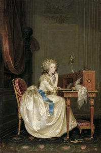 Porträt von Marie Louise von Savoyen, Prinzessin von Lamballe, 1749-1792 von Anton Hickel