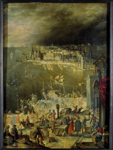 Ansicht eines Hafens von Anton Mozart