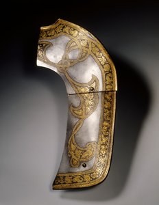 Sattelknaufplatte aus der "Flechtband" Garnitur von Rudolf II. und Erzherzog Ernst, Wien, um 1571 von Anton Peffenhauser