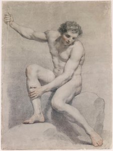 Sitzender männlicher Akt von Anton Raphael Mengs