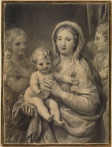Madonna mit dem Kind und zwei Engel von Anton Raphael Mengs