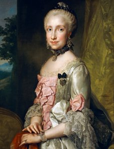 Porträt von Maria Luisa von Bourbon anlässlich ihrer Verlobung von Anton Raphael Mengs