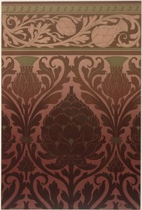 Tapetendesign mit Artischocken (Detail) von Anton Seder