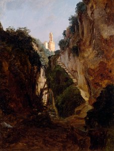 Felsenschlucht in Sorrent, von Anton Sminck Pitloo (1791-1837), Niederlande, 20. Jahrhundert