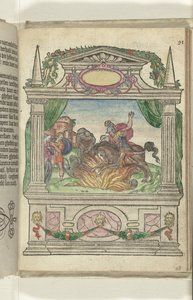 Szene mit der Heldentat von Marcus Curtius, 1578 von Antoni van Leest
