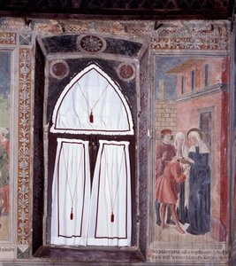 Leben der Heiligen Francesca Romana: Ein Buckliger wird von der Heiligen geheilt