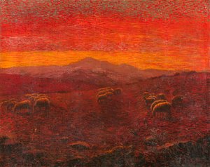 Landschaft mit einer Herde von Antonio Ballero