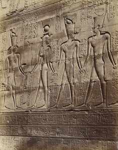 Basrelief aus dem Tempel von Edfu von Antonio Beato
