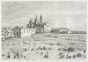 Ansichten: Kirche der Heiligen Justina in Prà della Valle, Padua von Antonio Canaletto