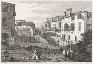 Ansichten: Die Schleuse am Kanal in Dolo von Antonio Canaletto