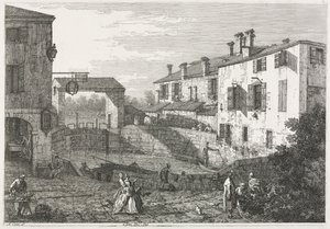 Ansichten: Die Schleuse am Kanal von Dolo, 1735-1746 von Giovanni Antonio Canal