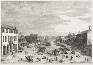 Ansichten: Ansichten von Mestre, einer Stadt in der Provinz Venedig, 1735-1746 von Giovanni Antonio Canal