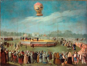 Aufstieg eines Ballons in Anwesenheit des Hofes von Karl IV. von Spanien (1748-1819)
