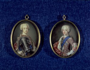 Prinz Henry Benedict Stuart (1725-1807) und Prinz Charles Edward Stuart (1720-88), ca. 1734 von Antonio David