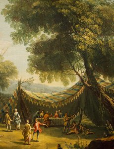 Zelt auf dem Land mit Livemusik (Detail) von Antonio Diziani