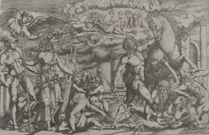Wettstreit zwischen Neptun und Athena, 1540-45 von Antonio Fantuzzi