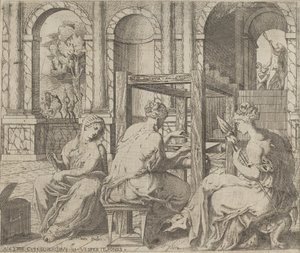 Die Töchter des Minyas, 1545 von Antonio Fantuzzi