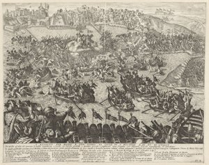 Angriff über See und Land auf San Michele von Antonio Francesco Lucini