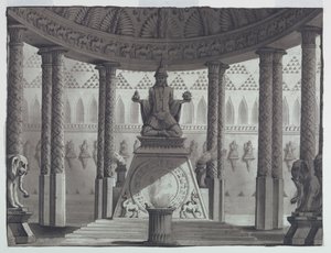 Bühnenbild, orientalischer Tempel