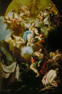 Die Vision des heiligen Jakobus von der Jungfrau von der Säule