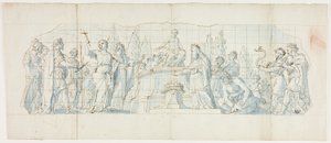 Die heilige Bibiana weigert sich, Jupiter zu opfern von Antonio Grano