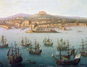 Karl von Bourbon Abfahrt nach Spanien von Neapel, 7. Oktober