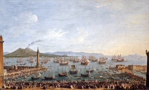 Abreise von Karl III., König von Spanien und Neapel, aus Neapel 1759