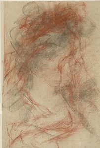 Profilkopf nach rechts von einer Dame von Antonio Mancini