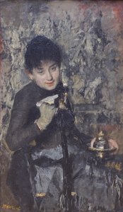 Frau mit Tintenfass, ca. 1875