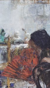 Frau mit dem roten Fächer
