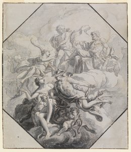 Entwurf für ein Deckenbild zum Thema Olymp von Antonio Manno