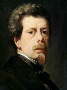 Selbstporträt des Künstlers. Gemälde von Antonio Maria Esquivel y Suarez de Urbina (1806-1857), ca. 1856. Öl auf Leinwand. Madrid, Museo del Prado. von Antonio María Esquivel y Suárez de Urbina