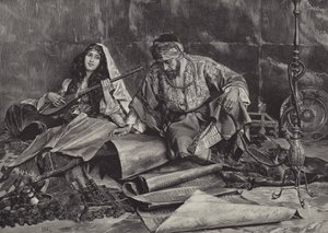 Das Lieblingslied des Sultans (Gravur) von Antonio Maria Fabres y Costa