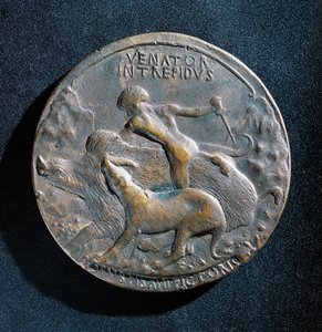 Bronzemedaille von Alfonso V. von Aragon (1394-1458) von Antonio Pisanello