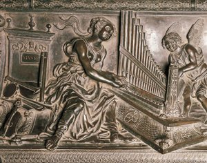 Musik, Detail (vom Grabmal Sixtus IV)