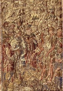 Johannes der Täufer vor den Hohepriestern und Leviten, Wandteppich mit Szenen aus dem Leben des Heiligen