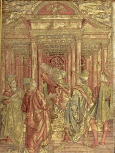 Zacharias verlässt den Tempel, Wandteppich mit Szenen aus dem Leben von Johannes dem Täufer von Antonio Pollaiuolo