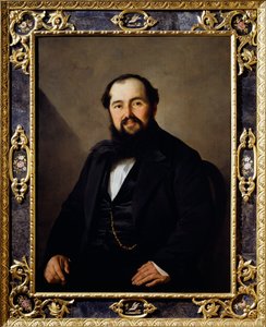 Porträt von Giuseppe Viti, italienischer Reisender und Händler, Gemälde von Antonio Puccinelli