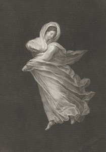 Eine Bacchantin in fließendem Gewand, nach unten blickend, rechter Arm gebeugt und linker Arm ..., ca. 1795-1847